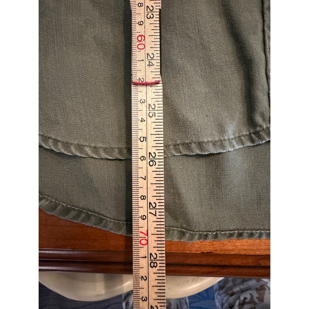 American Eagle Outfitters Mens Olive Green Lyocell Long Sleeve Utility Shirt S - Picture 7 of 7